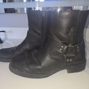 Men's Brown Faux Leather Boots